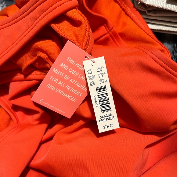 NEW Uncommon Sense One Piece Orange Red Swimsuit Size XL - Picture 7 of 7